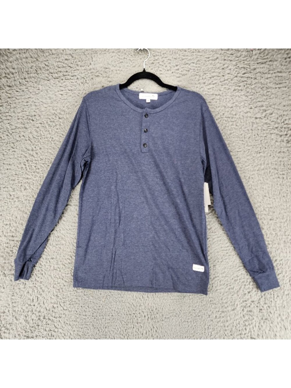 Kinetix Shirt Mens Small Blue Long Sleeve Henley *NWT*